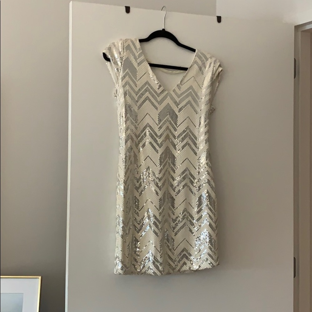 White sequin dress